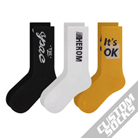 Chaussettes de sport professionnelles de haute qualité avec logo sur le dessus, en coton, motif pour adultes, séchage rapide et respirantes pour le printemps