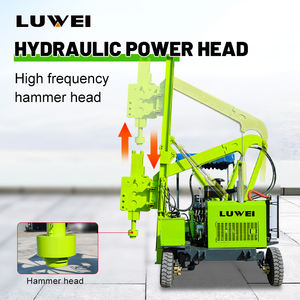 מפעל מכירה ישירה גלגלים הידראולי מכונת רכבת ערימה נהג עבור גדר הכביש התקנה ניידת - Product Image 3