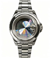 Boîtier de montre de plongée étanche en acier inoxydable 316L de 40 mm avec cristal saphir pour mouvements Seiko NH35/34/36 Miyota8215 – Pièces de rechange