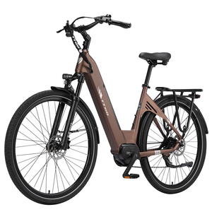 TTGO Electric City Bike 28 Inch 250W Mid Drive Lithium Battery 9 Speed Aluminum <b>Frame</b> Front Suspension Electric <b>Bicycle</b> - Product Image 4