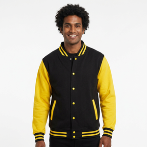 เสื้อแจ็กเก็ตเบสบอลของผู้ชายผ้าโพลีเอสเตอร์ออกแบบได้ตามต้องการ - Product Image 1