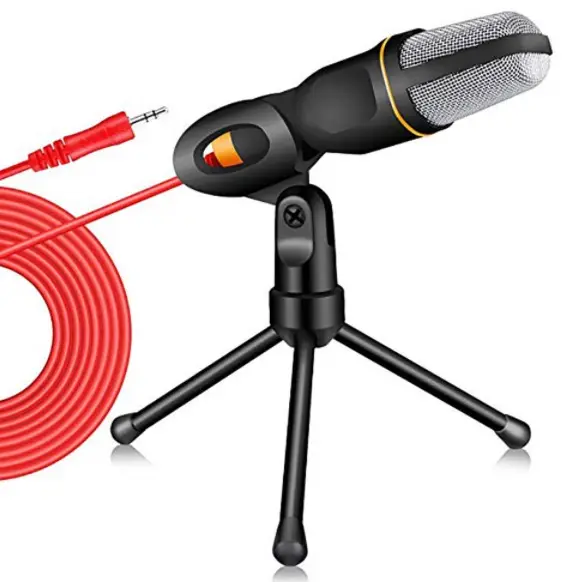 Microfone SF-666 microfone de boa qualidade, com tripé de mesa e cabo usb 3.5mm para reuniões sala de aula