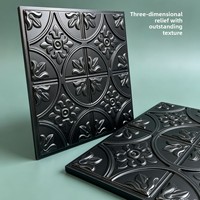 Panneau mural 3D imperméable en PVC, style relief décoratif, pour plafond et dalles de plafond intérieures 600x600mm