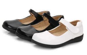 Chaussures en cuir blanc et noir pour enfants, chaussures légères pour enfants, filles, écoliers, chaussures habillées pour enfants, vente en gros - Product Image 3