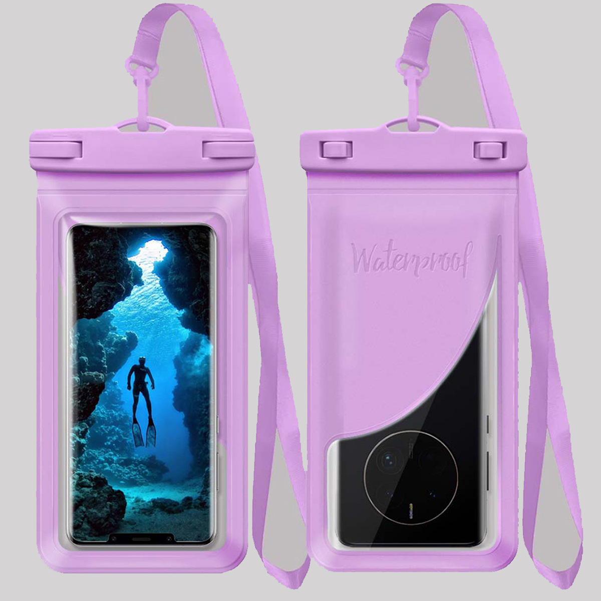 Portatarjetas estilo morado.