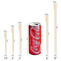Brochettes en bambou 100% naturel, jetables, de qualité alimentaire, saines, faciles à nettoyer, 9-45 cm, multi-usages pour barbecue