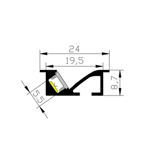 Perfil de Suspensión <span class=keywords><strong>Lineal</strong></span> para Iluminación, Extrusión de Aluminio para Viga de Exhibición con Cubierta, Servicio de Personalización - Product Image 1