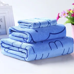 गर्म लोगो कस्टम पानी अवशेषी 3pcs उपहार बॉक्स हाथ तौलिया 100% microfiber स्नान तौलिया सेट