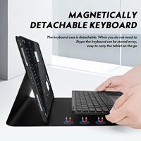 Étui clavier magnétique sans fil détachable ultra-fin pour Lenovo Idea Tab Plus 12,1 pouces 2025 / Tab K12 avec support en cuir