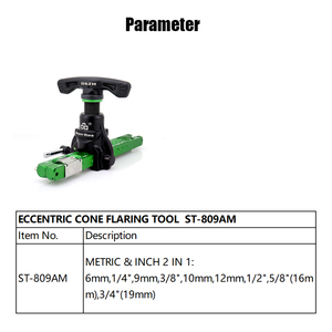 DSZH ST-809AM Svasatore Eccentrico a Cono per Tubi in Rame 1/2", 5/8"(16mm), 3/4"(19mm) per HVAC - Product Image 6