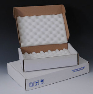 Foam Lined Postal Box Customized Corrugated Gloss Lamination Foam Lined White Postal Mailer Box Cardboard Foam Pad Shipping Box