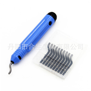 Cuchillo desbarbador manual azul NB1100 de acero inoxidable con hoja de pata de oveja para uso industrial - Product Image 2