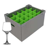 Boîte de séparation de bouteilles en plastique ondulé PP durable en nid d'abeille pour le stockage de la verrerie à vin Solution d'emballage personnalisée