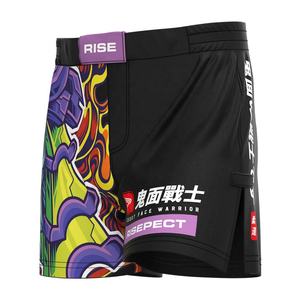 Pantalones Cortos de Gimnasio Nogi Grappling Judo High Slit Ghost Face Warrior para Boxeo, Muay Thai, MMA al por Mayor - Product Image 1