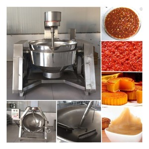Industrial Electric Cooking Pot With Mixer Cooking Equipment Jacketed <b>Kettle</b> for Sale - Product Image 4