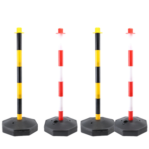 Delineatore del traffico Post riempibile Base di plastica stanchioni di strada coni di costruzione per parcheggio parcheggio custodito - Product Image 1