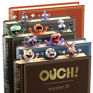 Marcapáginas de Plástico PVC con Diseños de Animales 3D Personalizados al por Mayor, Lindos Diseños de Panda, Shiba y <span class=keywords><strong>Octo</strong></span>, Accesorios Escolares Duraderos - Product Image 1