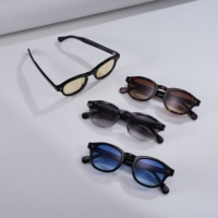Lunettes de soleil artisanales en acétate de qualité supérieure, monture ronde classique écaille de tortue, verres dégradés, lunettes de créateur pour l'Europe