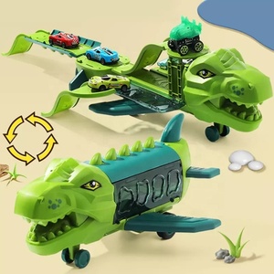 JinYing Transporte de Carga, Avión de Fricción, Dinosaurio Deformable, Juguete de Almacenamiento, Coche Orbital, Pista de Carreras de Dinosaurios, Juguetes - Product Image 2