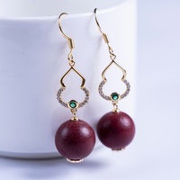Boucles d'oreilles pendantes en forme de gourde porte-bonheur chinoise, charme Feng Shui, faites à la main, cadeau traditionnel porte-bonheur, OEM/ODM