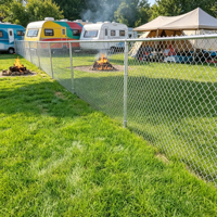 Clôture en treillis métallique diamanté vert pour la protection du périmètre des terrains de jeux scolaires et des parcs publics