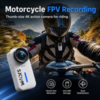 Caméra d'action 4K à vision à la troisième personne C110 Mini Caméra Sportive WiFi Étanche IP65 Double Anti-tremblement Enregistreur Vidéo POV pour Moto