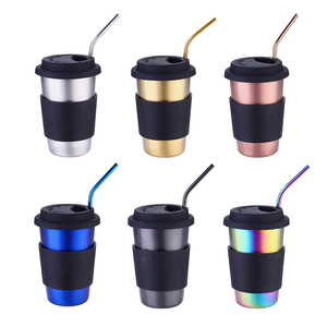2020 estilo taza de acero inoxidable Oficina cerveza jugo de otoño-prueba tazas con tapa - Product Image 6