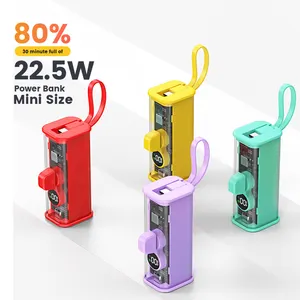 Widely Used Multiple Colors Multi Plug Power Bank Usb With Cable Mobile Phone Power Pack For Iphone