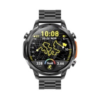 MK100 al aire libre GPS reloj inteligente con linterna brújula altitud barómetro 1,7 IPS pulgadas pantalla táctil 1ATM impermeable BT llamada música