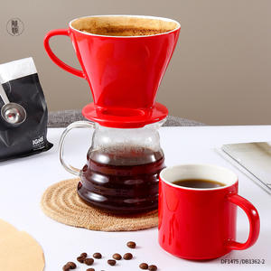 Tasse filtrante à café en céramique Ignis, rouge, réutilisable, avec poignée, pour usage domestique DF1475 - Product Image 4