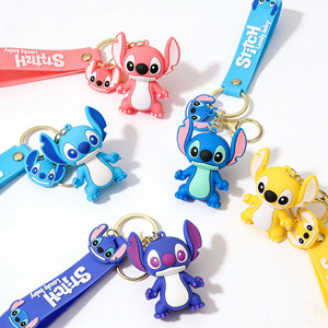 <span class=keywords><strong>Llavero</strong></span> de dibujos animados 3D de <span class=keywords><strong>Lilo</strong></span> <span class=keywords><strong>y</strong></span> <span class=keywords><strong>Stitch</strong></span> al por mayor <span class=keywords><strong>y</strong></span> al detalle - Colgante de goma personalizable de anime, suministro de fábrica para regalos - Product Image 6