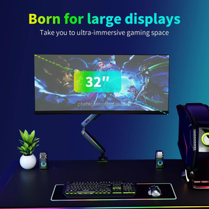 Venta al por mayor de puertos de brazo robótico voladizo juego RGB atmósfera luz ordenador pantalla elevación Monitor soporte - Product Image 4