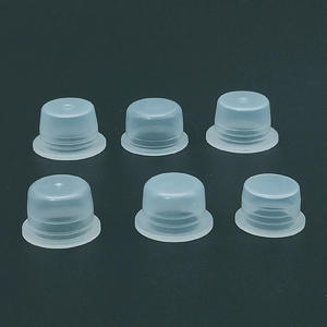 Bouchons de bouteille en silicone de qualité alimentaire, étanchéité universelle, dessus plat fileté transparent pour bouteilles, électronique et articles électriques - Product Image 1
