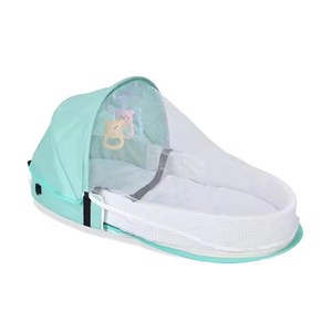 Cuna de bebé portátil plegable con juguetes, juego de <span class=keywords><strong>cama</strong></span> de bebé con mosquitera, <span class=keywords><strong>nido</strong></span> de viaje de bebé plegable portátil - Product Image 4