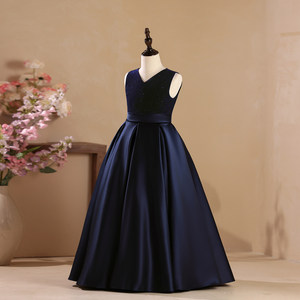 Vestido <span class=keywords><strong>de</strong></span> Lujo con Lentejuelas, Sin Mangas y Cuello en V para Niñas, Ideal para Orquesta, Actuaciones Formales, Bodas y <span class=keywords><strong>Fiestas</strong></span> - Product Image 2