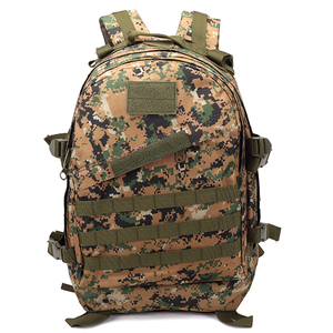 Tactical <b>Backpack</b> <b>40L</b> Camouflage Nylon Zipper Closure Outdoor Activities Unisex Shoulder Strap Webbing Handle 900D Oxford - Product Image 1