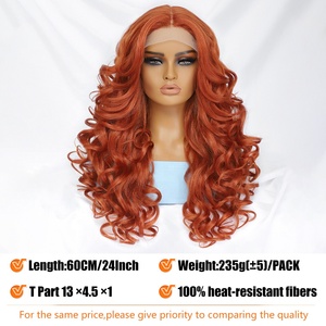 All'ingrosso naturale <span class=keywords><strong>Afro</strong></span> riccio di pizzo parrucche di acqua profonda biondo onde e parrucche sintetiche HD pizzo frontale parrucche per donne nere - Product Image 5