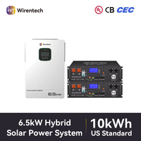 Kit Inverter Surya 6.5KW 2 Rak Server Baterai 51.2V 100Ah LiFePO4 Sistem Cadangan UPS Unit Siap Kirim dari Gudang AS