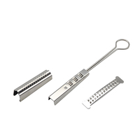 Collier de serrage en acier inoxydable 201 pour câble à fibres optiques, fixation circulaire, pince à coin, pour extérieur/intérieur, matériel de télécommunication FTTH, système optique
