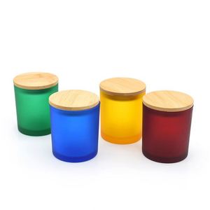 Frascos de Vidrio Vacíos de Alta Calidad para Velas, Recipientes para Velas con Tapa de Bambú - Product Image 1