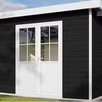 Panneaux WPC Modulaires Série D EASYGREEN pour Maisons Modernes en Bois, Idéales pour Villas, Ateliers, Halls, Parcs et Rangement Extérieur avec Matériaux en Acier