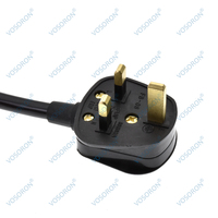 Câble d'alimentation avec prise britannique standard, prise mâle 3 broches vers prise femelle, rallonge adaptateur secteur, 13A 250V 3250W