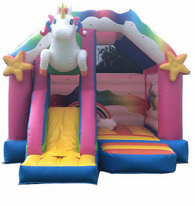 Hot-selling Inflatable Castle Unicorn-shaped <strong>Slide</strong> <strong>Trampoline</strong> Combination Bouncing House Children's Inflatable <strong>Trampoline</strong> - Product Image 1