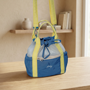 Elegant Practical Lightweight Premium Crinkle Material Summer Fashion <b>Shoulder</b> Bag String Adjustable <b>Strap</b> Functional Pockets - Product Image 3