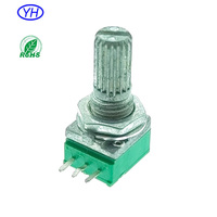 Özelleştirme yüksek kalite 1k 2k 5k 10k 20k 50k 100k ohm 9mm RV097 RD901F RK097 P091N alfa mono 9mm potansiyometre ile detent