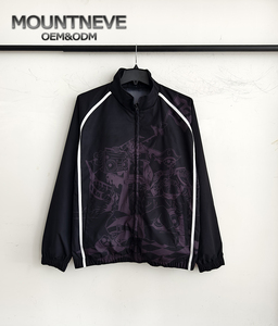 New Arrives Men's Leisure Breathable Jackets Custom Embroidered Logo Printing Oversized Nylon <strong>Windbreaker</strong> Sporty Jackets - Product Image 4