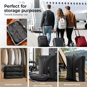 Sacs de compression <span class=keywords><strong>sous</strong></span> <span class=keywords><strong>vide</strong></span> professionnels, imperméables IPX8, réutilisables, grande taille, pour valises de voyage, économiseurs d'espace durables (lot de 2) - Product Image 5