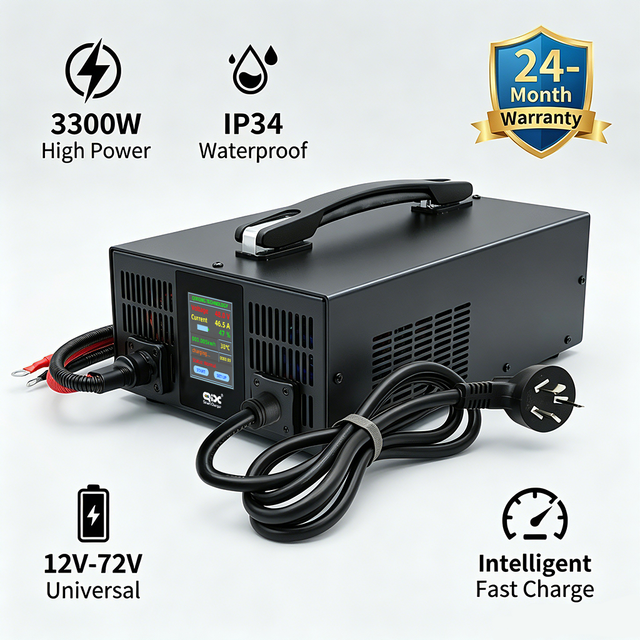 12V 24V 36V 48V 60V 72V 80V 96V 102V Ebike Charger 10A 15A 18A 20A 25A 30A Smart Lithium LiFePO4 for Electric Scooter Moto