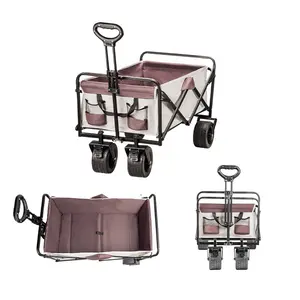 Multipurpose Folding Beach Trolley Cart Camping Ca Foldable Camping Cart Camping Folding Wagon Beach Cart