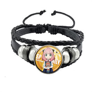 สายรัดข้อมืออะนิเมะ <span class=keywords><strong>Spy</strong></span> <span class=keywords><strong>X</strong></span> <span class=keywords><strong>Family</strong></span>,กำไลข้อมือหนังรูปโดมแก้วคอสเพลย์เท่กำไลข้อมือเครื่องประดับของขวัญ - Product Image 4